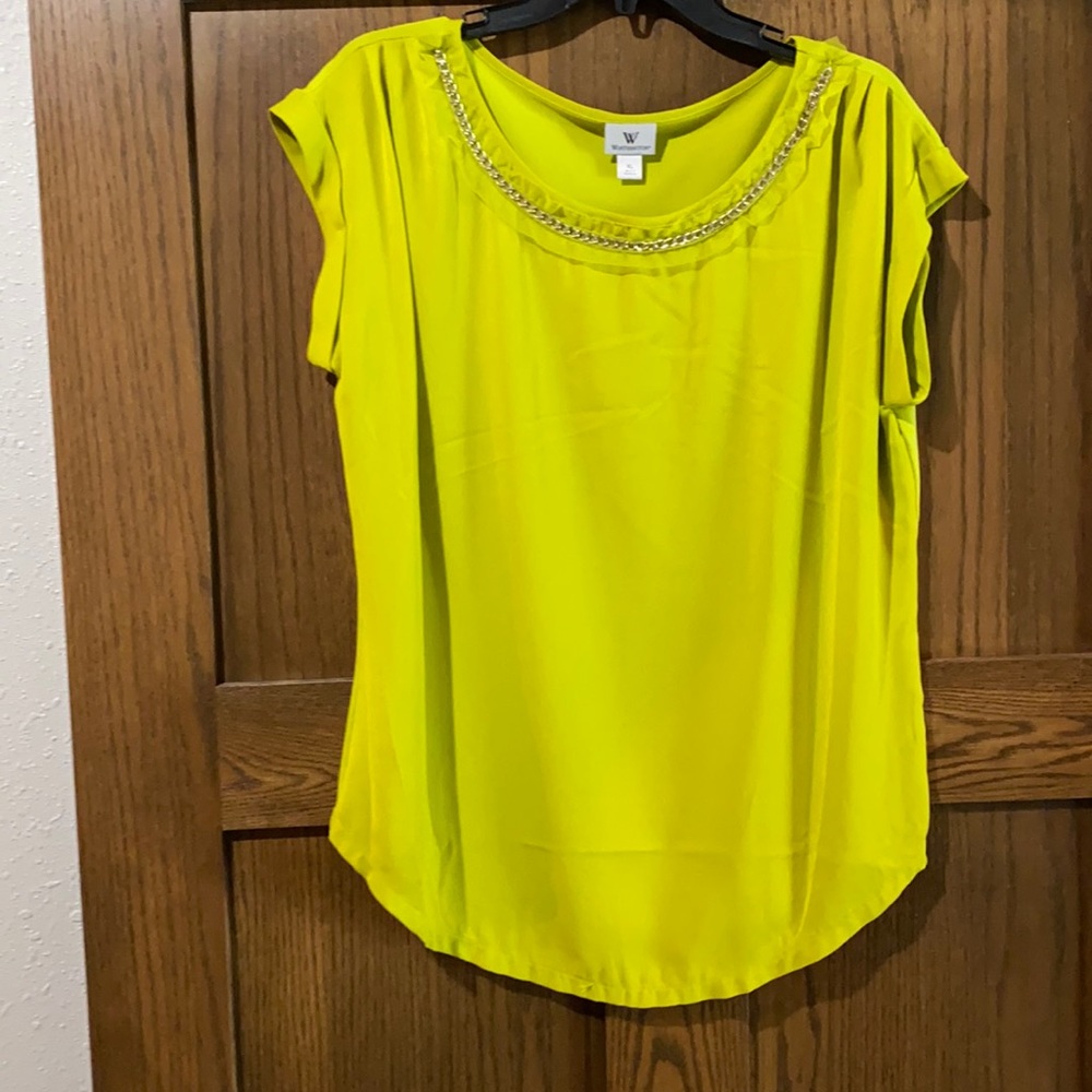 Lime green Worthington blouse